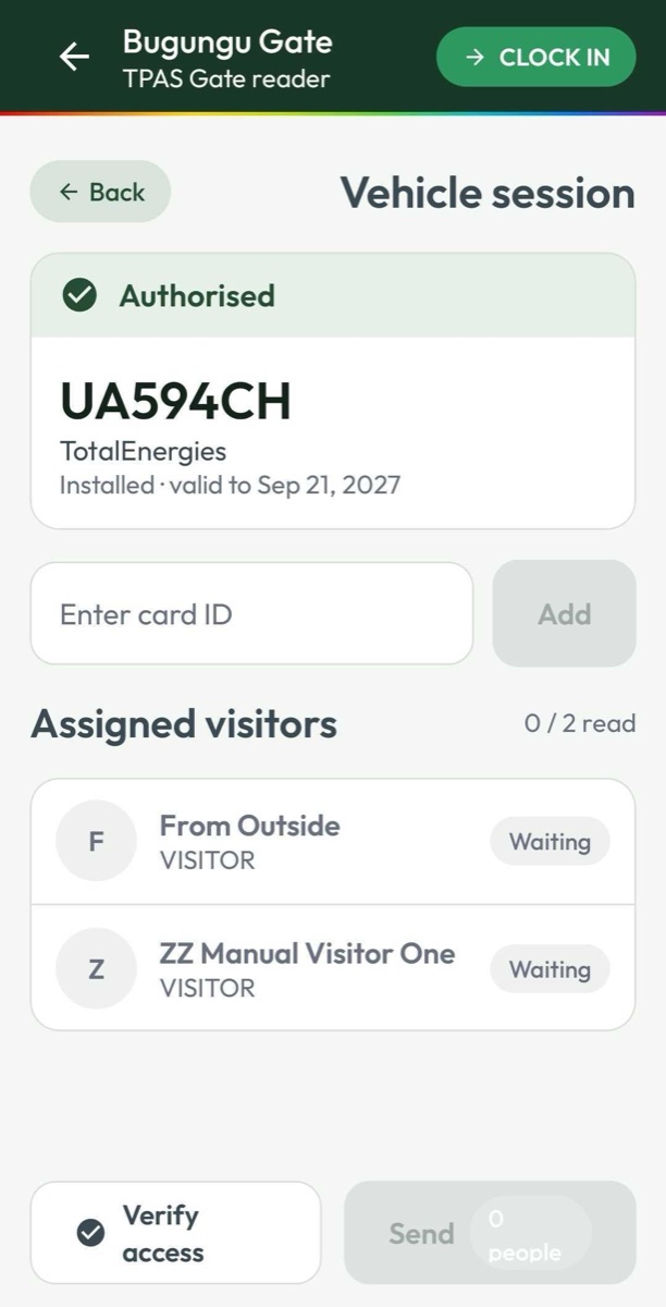 Assigned visitors, none read yet