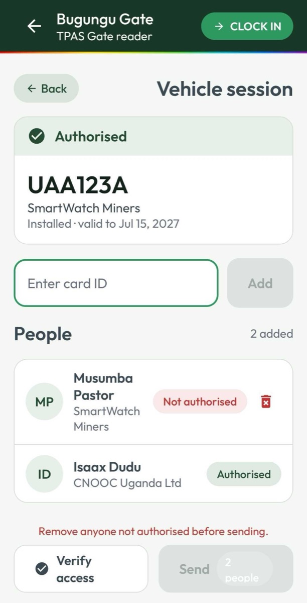 A refused person blocks the send