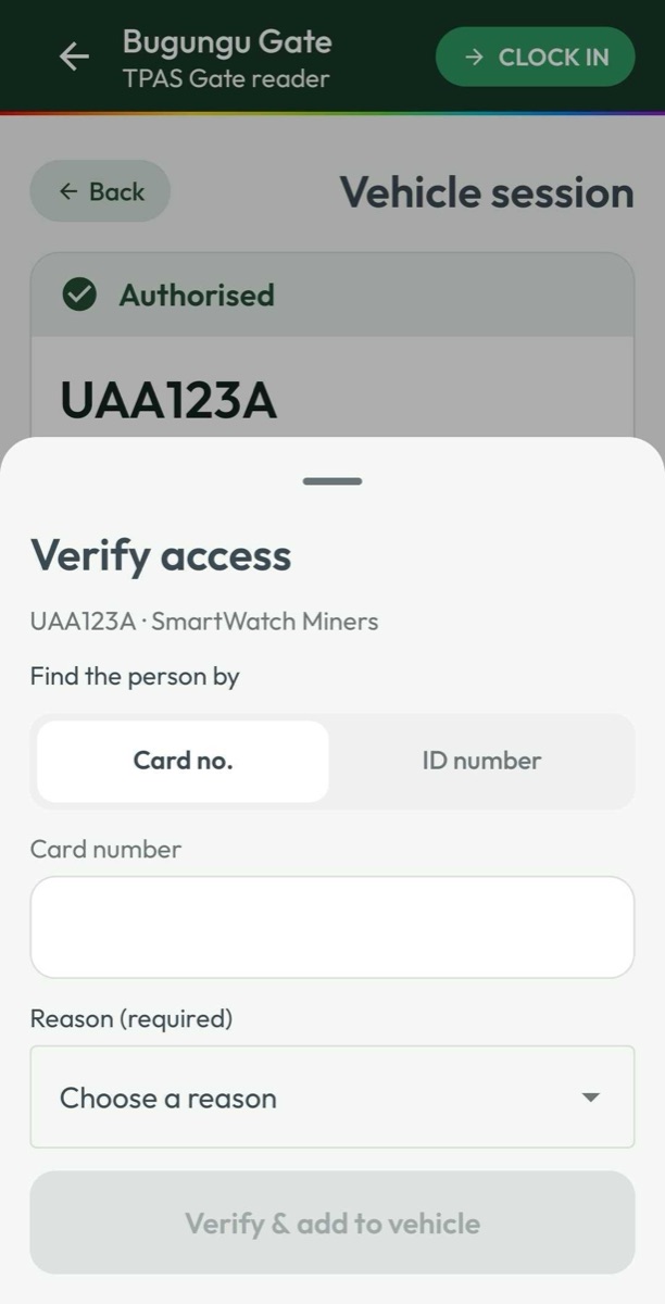 Verify access