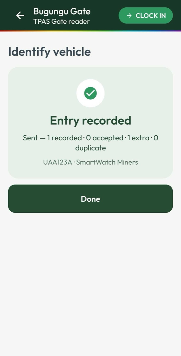 Entry recorded