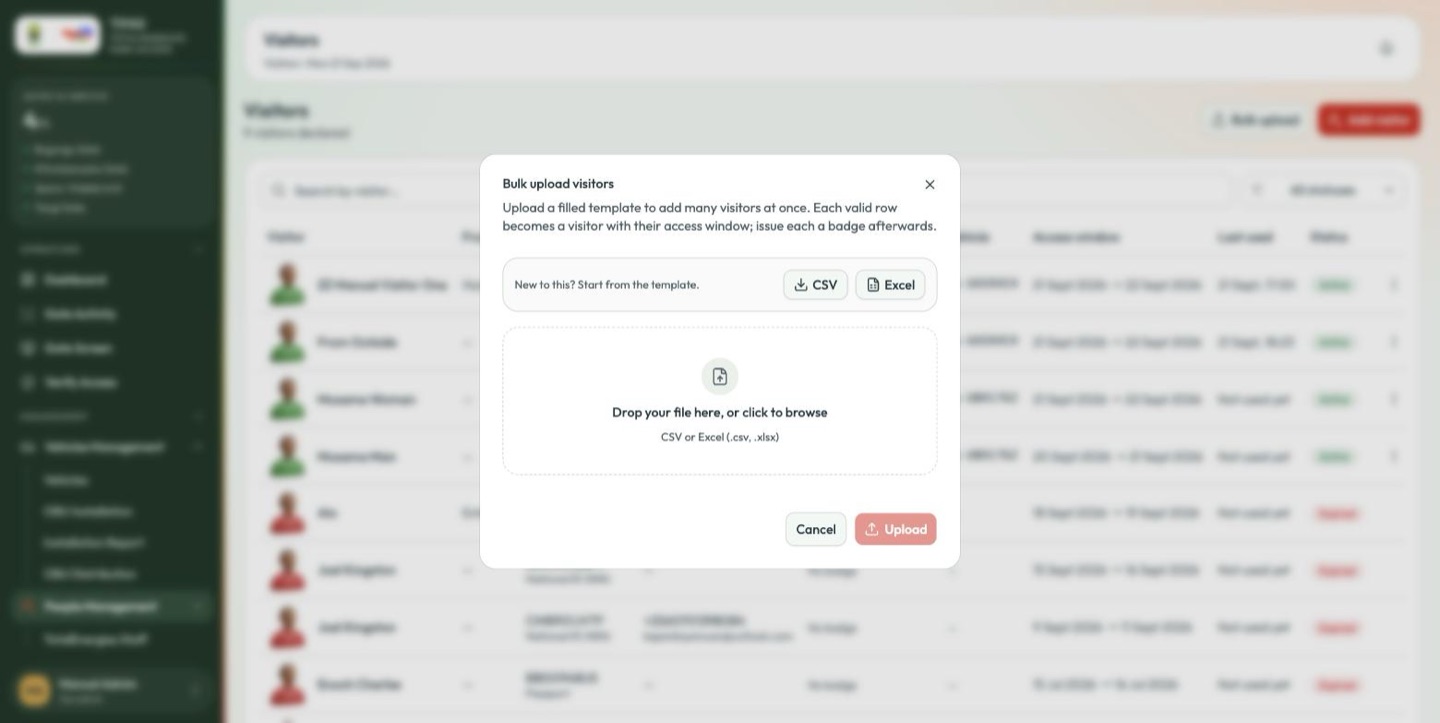 Bulk upload